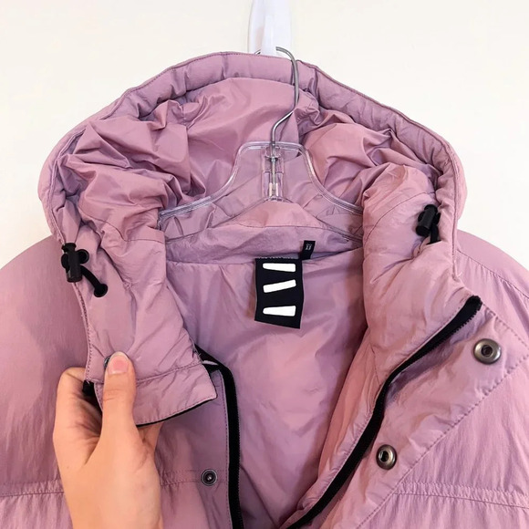 The Very Warm Mauve Pink Pullover Winter Outdoor Snowboarding Casual Puffer Coat - Picture 9 of 14